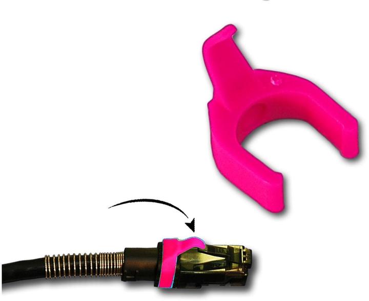 PatchSee Cable Clip Color Pink, Set=