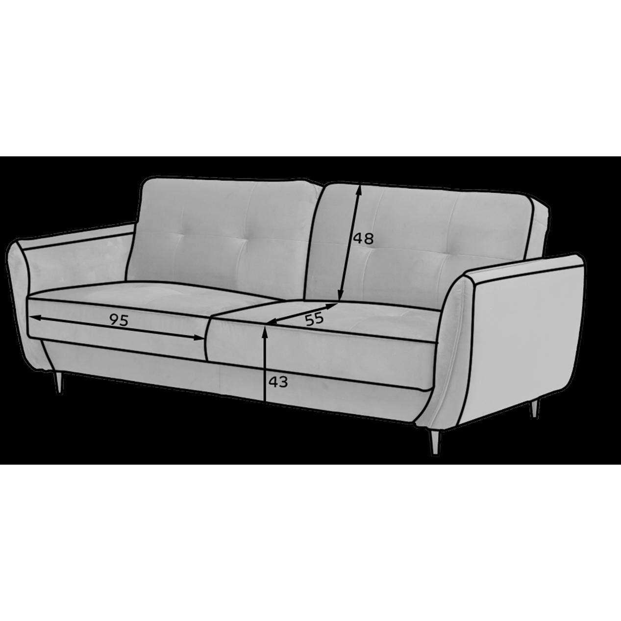 ELTAP, Sofa, Bellis (3-Sitzer, Bettsofa)