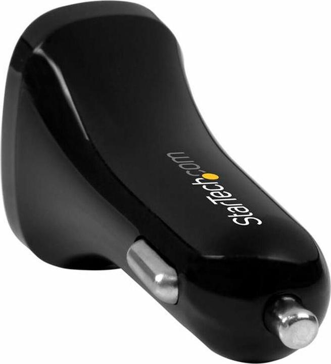 Produktbild StarTech Dual Port USB KFZ Ladegerät - 24W/4.8 - Schwarz - 2 Port USB Autoladegerät