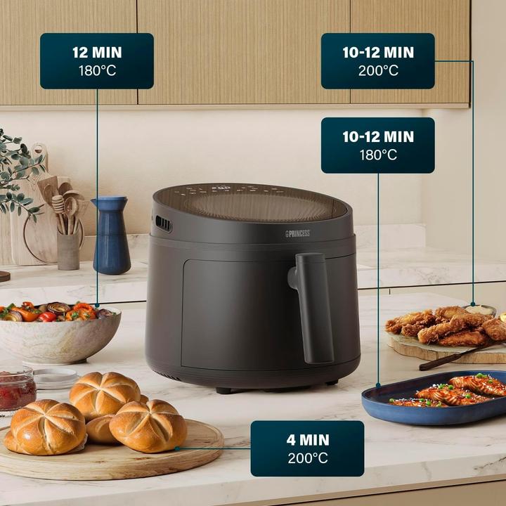Actual product image Princess 01.182270.01.001 Hot air fryer 1500W Black
