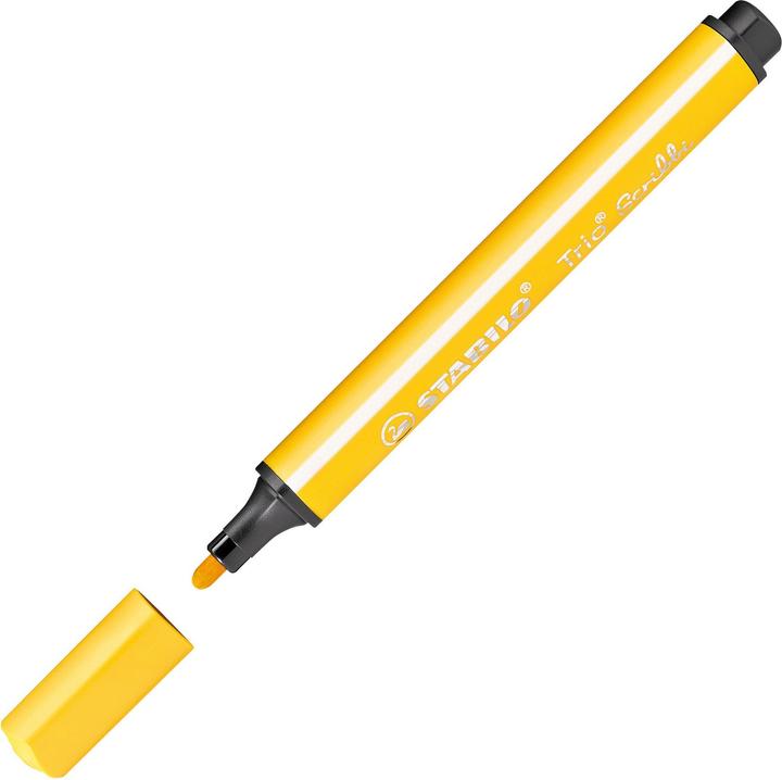 Image du produit STABILO Trio Scribbi Stylo feutre triangulaire à ressort (Jaune, 1 x)