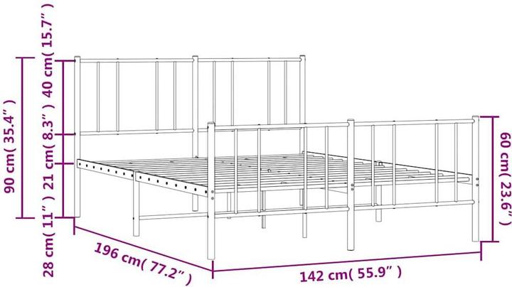 Image du produit vidaXL Bettgestell (135 x 190 cm)