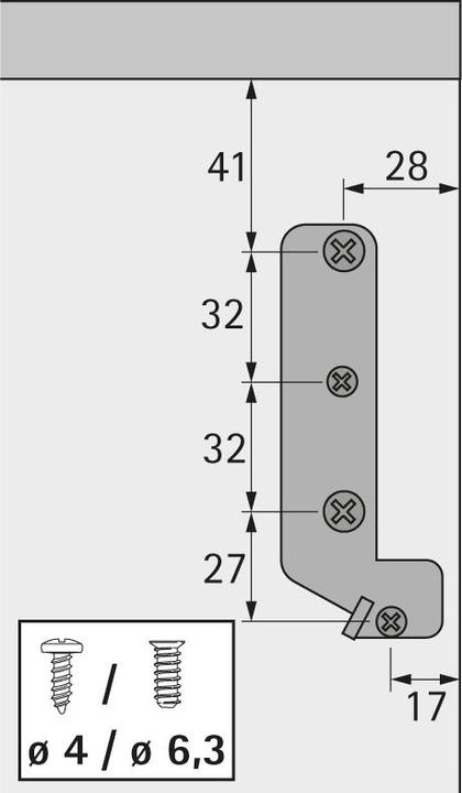 Immagine prodotto Hettich Sollevare i supporti del lembo Junior
