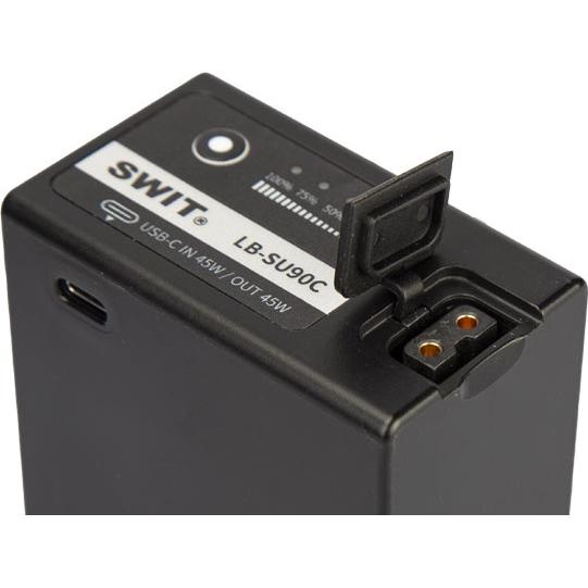 Swit LB-SU90C Batteria DV tipo BP-U da 90Wh con USB-C e D-tap (Batteria della fotocamera), Alimentatore fotocamera