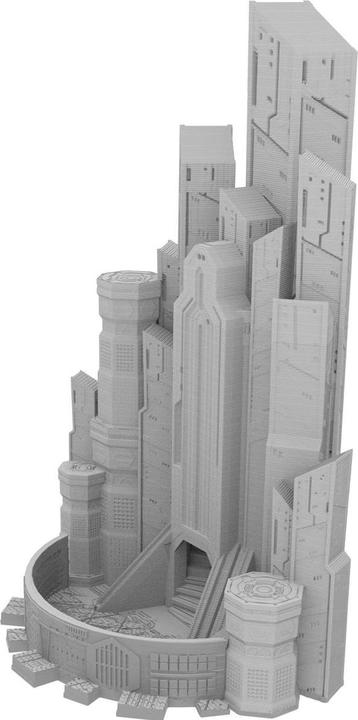 Produktbild Feldherr Fates End Dice Tower Cybercity grau 3D gedruckt Würfelturm (Kunststoff)