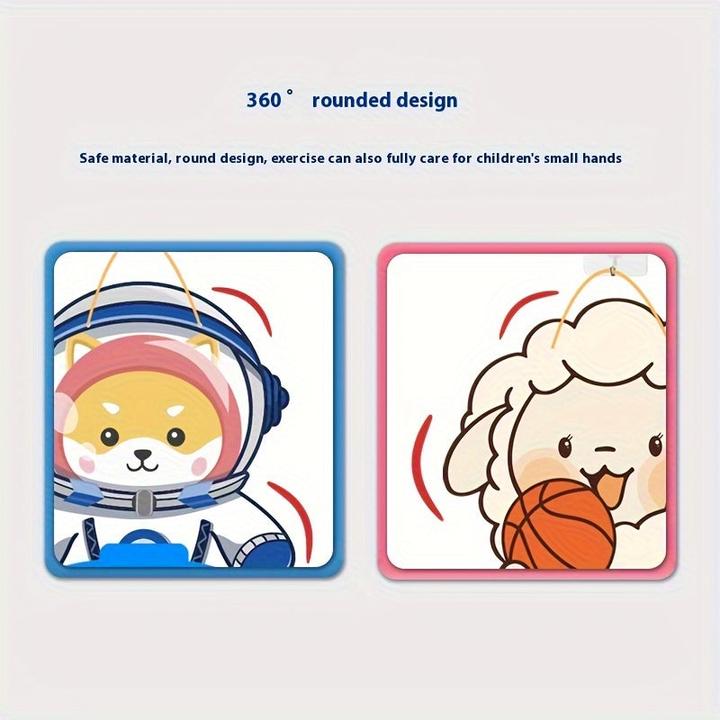 Image du produit Activity Board Mini paniers de basket-ball avec motifs d'animaux pour enfants : éléphants, moutons, tigres