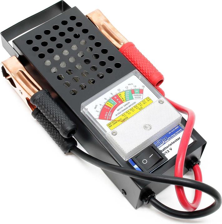 Produktbild Wiltec Batterietester 6/12V Batterieprüfer Batterie Akku Auto KFZ PKW Ladeprüfer
