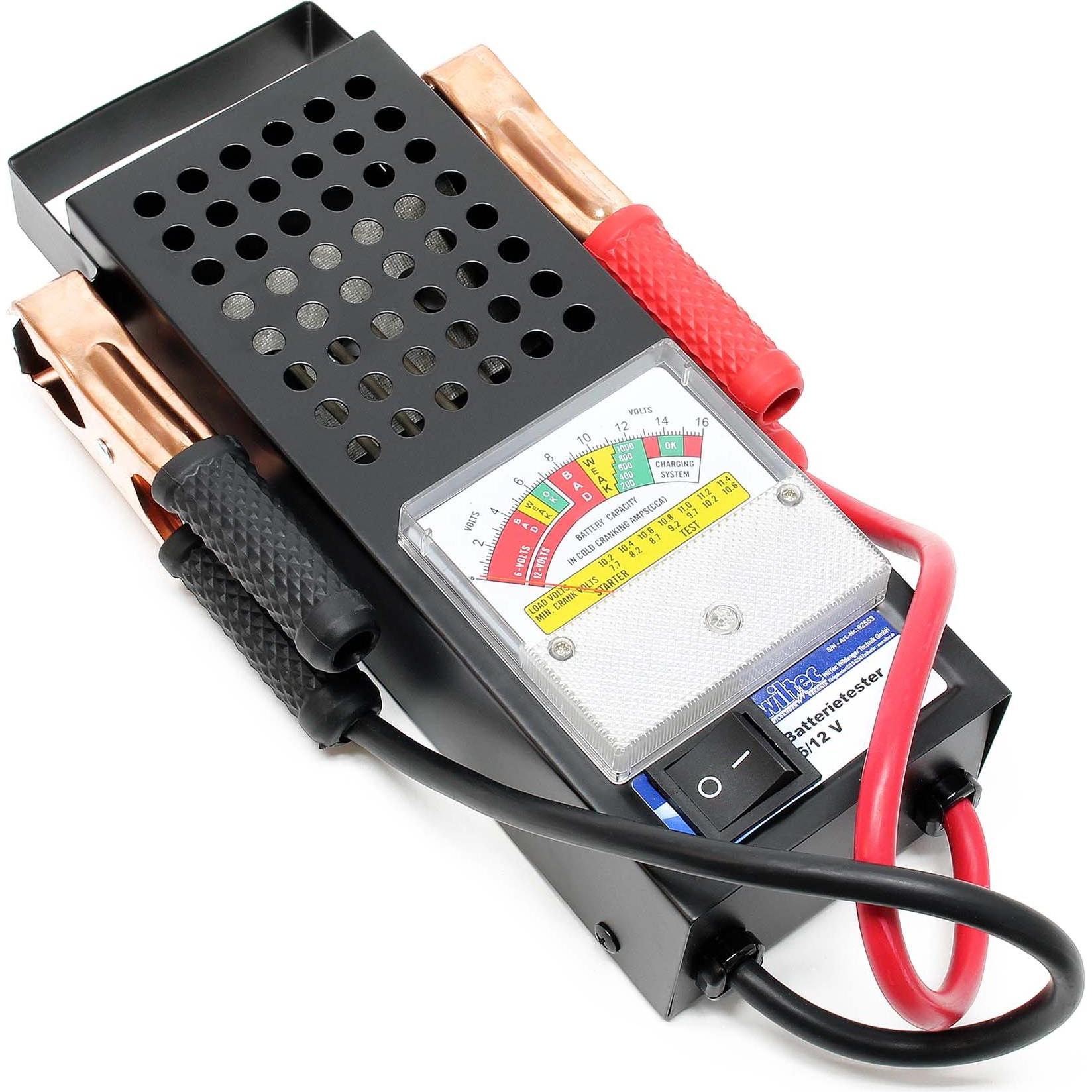 Thumbnail - Wiltec, Fahrzeugbatterie Zubehör, Batterietester 6/12V Batterieprüfer Batterie Akku Auto KFZ PKW Ladeprüfer