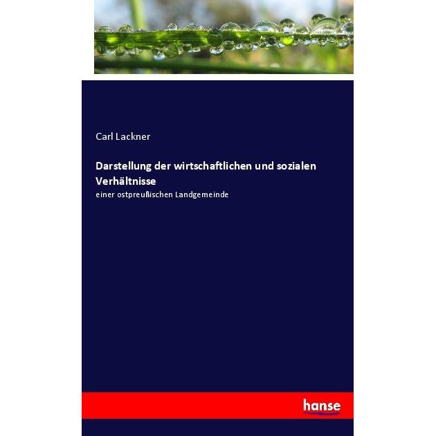 Darstellung der wirtschaftlichen und sozialen Verhältnisse, Fachbücher von Carl Lackner