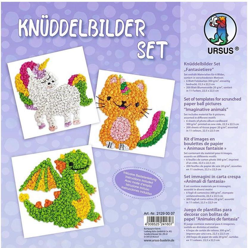 Ursus Bastelset Knüddelbilder Fantasie Tiere