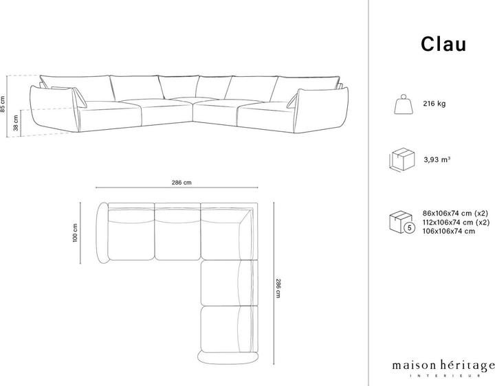 Produktbild Maison Heritage Clau (Ecksofa)