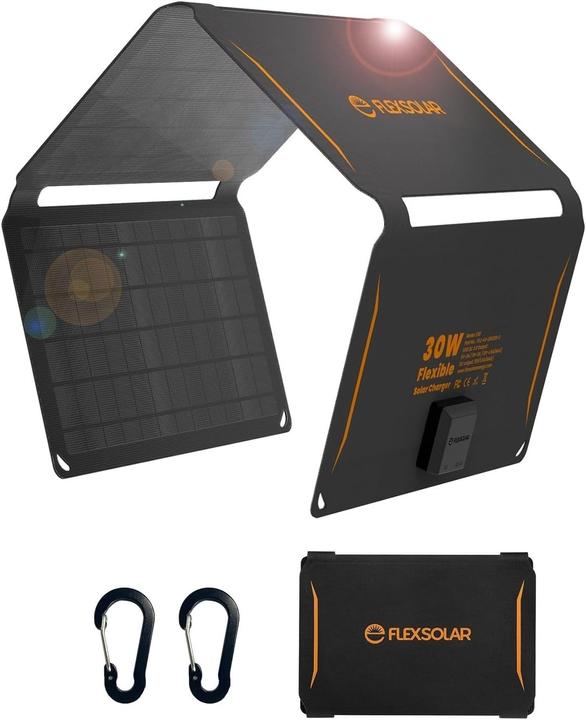 Produktbild FlexSolar Faltbares Solar-Ladegerät (30 W)