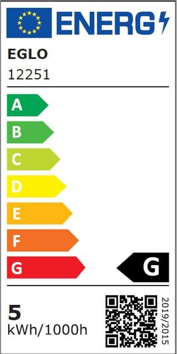 Etichetta energetica EGLO Illuminante a LED (GU10, 4.90 W, 345 lm, 1 x, G)