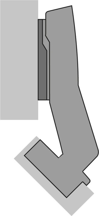 Produktbild Hettich 45° Topfbänder Sensys 8639i W45, Eckband vorliegend