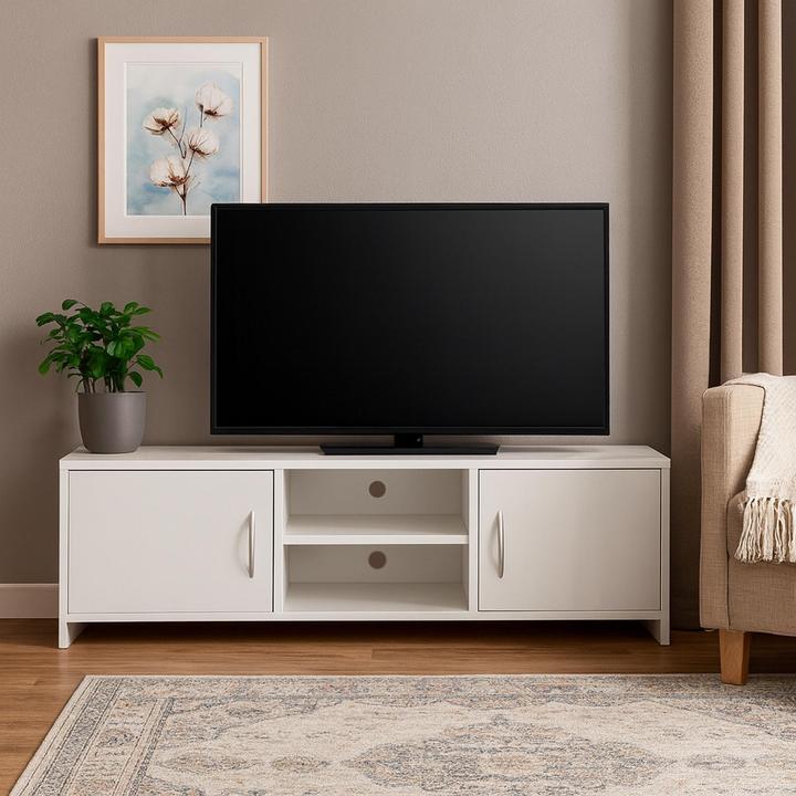 Image du produit HTI-Living Meuble TV Thekla Blanc (120 x 30 x 37.50 cm)