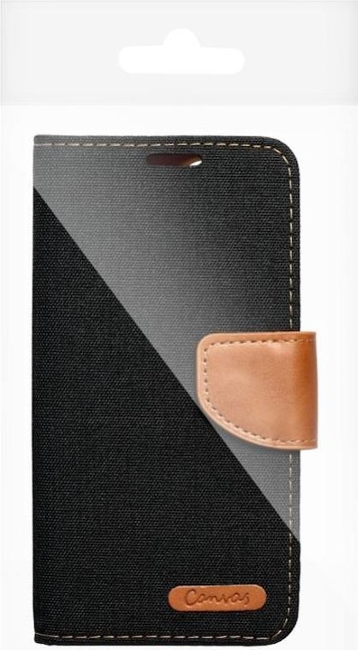 Produktbild OEM Rückwandabdeckung CANVAS Book Case für SAMSUNG A14 4G / A14 5G schwarz (Samsung Galaxy A14 5G, Samsung Galaxy A14)