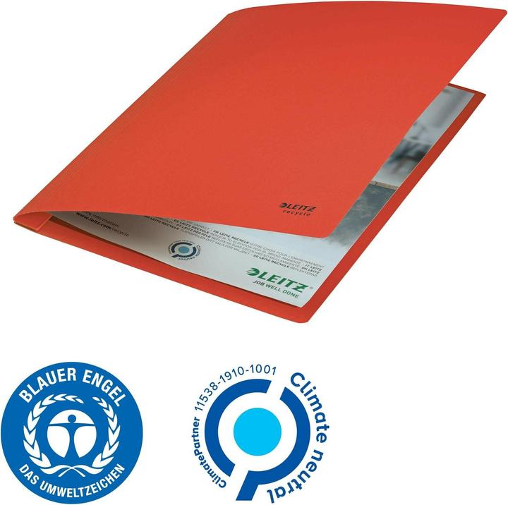 Image du produit Leitz Dossier de classement rapide Recycle A4 Rouge, 10 pièces (A4, 10x)