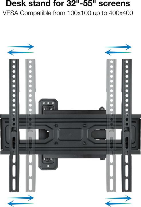 Actual product image Tooq Technology Soporte Pared Pantallas 32-55" Gira Incli Negro (Wall, 55", 35 kg)