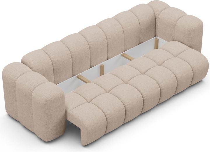 Actual product image Maison Heritage Sofa With Bed Function And Box, "Arden", 3 Seats, Cappuccino, 253x102x70 Made in Europe (3-seater)