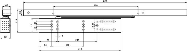 Productafbeelding Dormakaba Vrijloopdeurdranger TS 99 FLR / FLR-K Contur Design (Interieur)