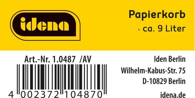 Produktbild Idena Papierkorb aus PP 9 Liter, Weltraum (9 l)