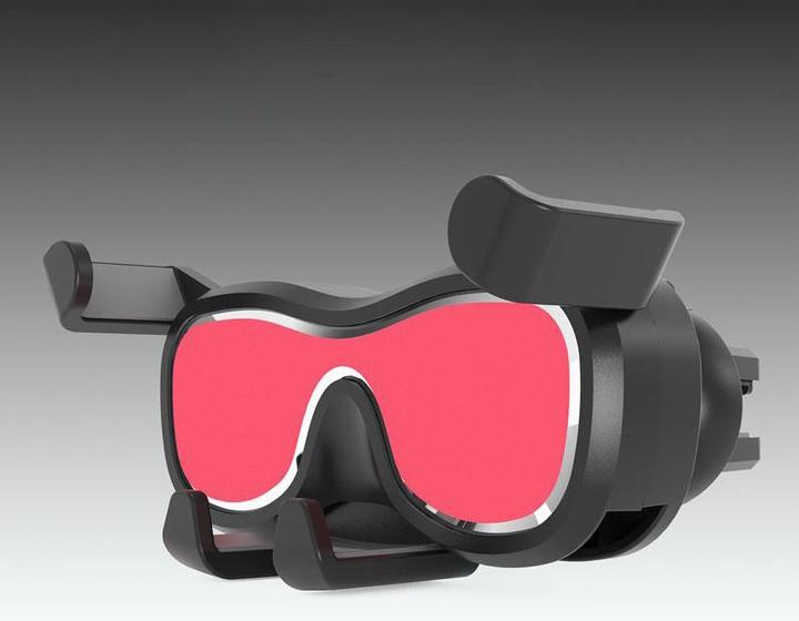 Image du produit Hurtel Support de voiture pour smartphone par gravité pour bouche d'air avec rafraîchisseur d'air noir