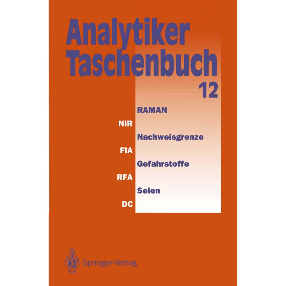 Analytiker-Taschenbuch, Fachbücher