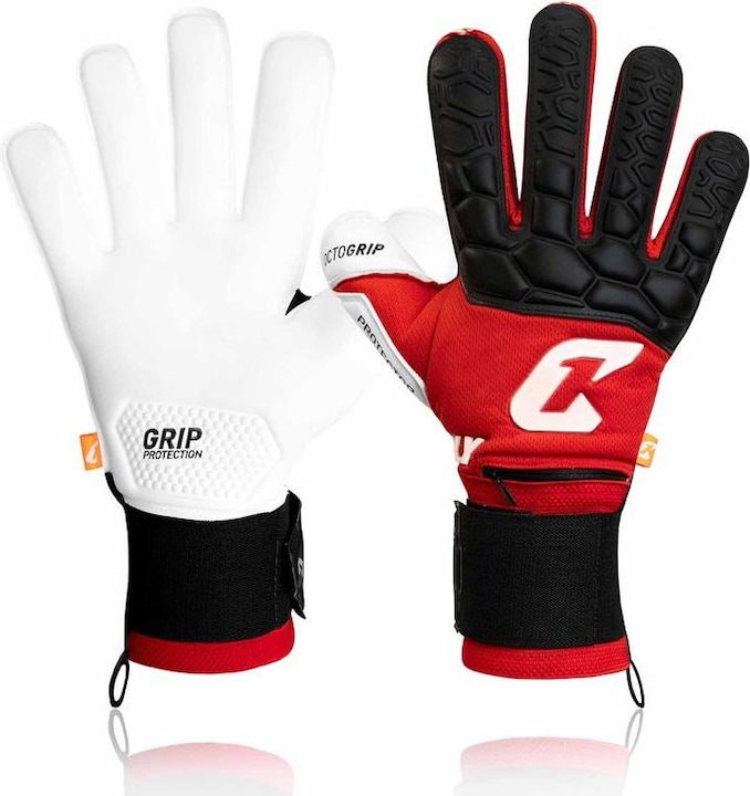 Produktbild Catch & Keep Fussballhandschuhe Fly Protect Gr. 11 Rot Torwart Keeper Goalie Handschuhe (11)