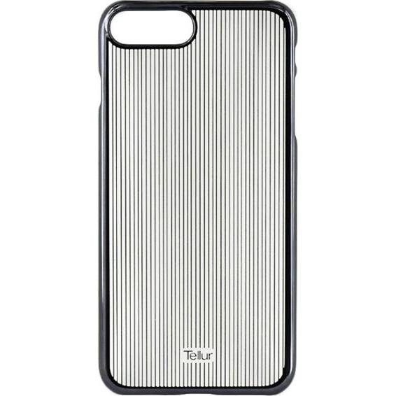 Tellur Cover Hard Case for iPhone 7 Plus Vertical Stripes black (Apple iPhone 7 Plus), Smartphone Hülle, Weiss, Schwarz