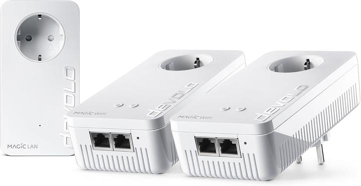 Actual product image Devolo Magic WiFi 6 Powerline Adapter Kit with Mesh, 2400 Mbps, 4 Gigabit LAN Ports (2400 Mbit/s)