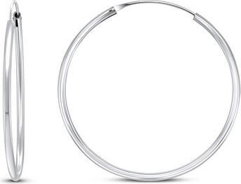 Image du produit JVD Brilio Silver - Timeless silver round earrings EA020 - Diamètre : 5 cm