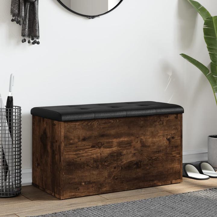 Immagine prodotto VidaXL Panca con contenitore in rovere fumé 82x42x45 cm (42 cm)