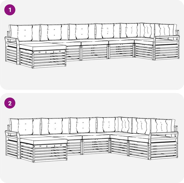 Produktbild vidaXL Outdoor-Sofa