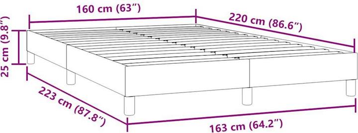 Image du produit vidaXL Bettgestell (160 x 220 cm)