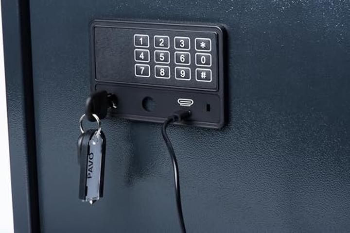 Actual product image pavo Advanced Schlüsseltresor grau mit 100 Haken Elektronikschloss