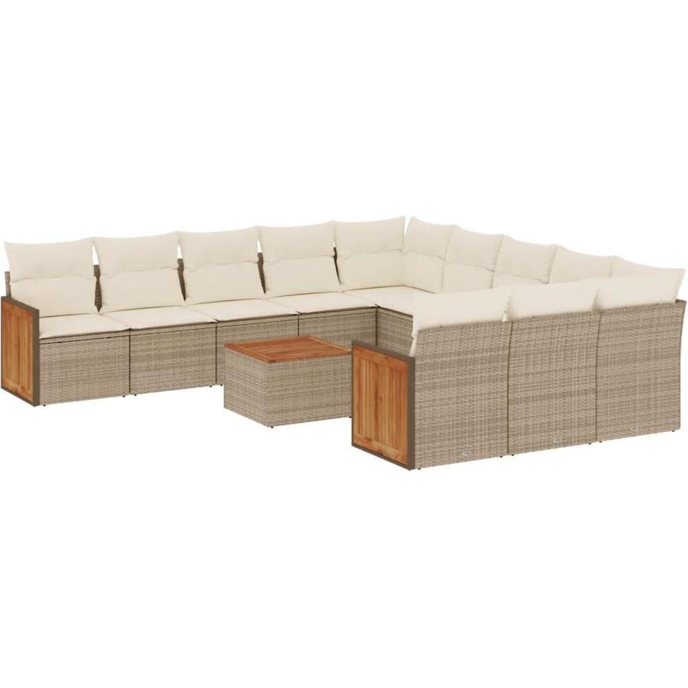 Thumbnail - VidaXL, Gartenlounge, 10-tlg. Garten-Lounge-Set mit Kissen