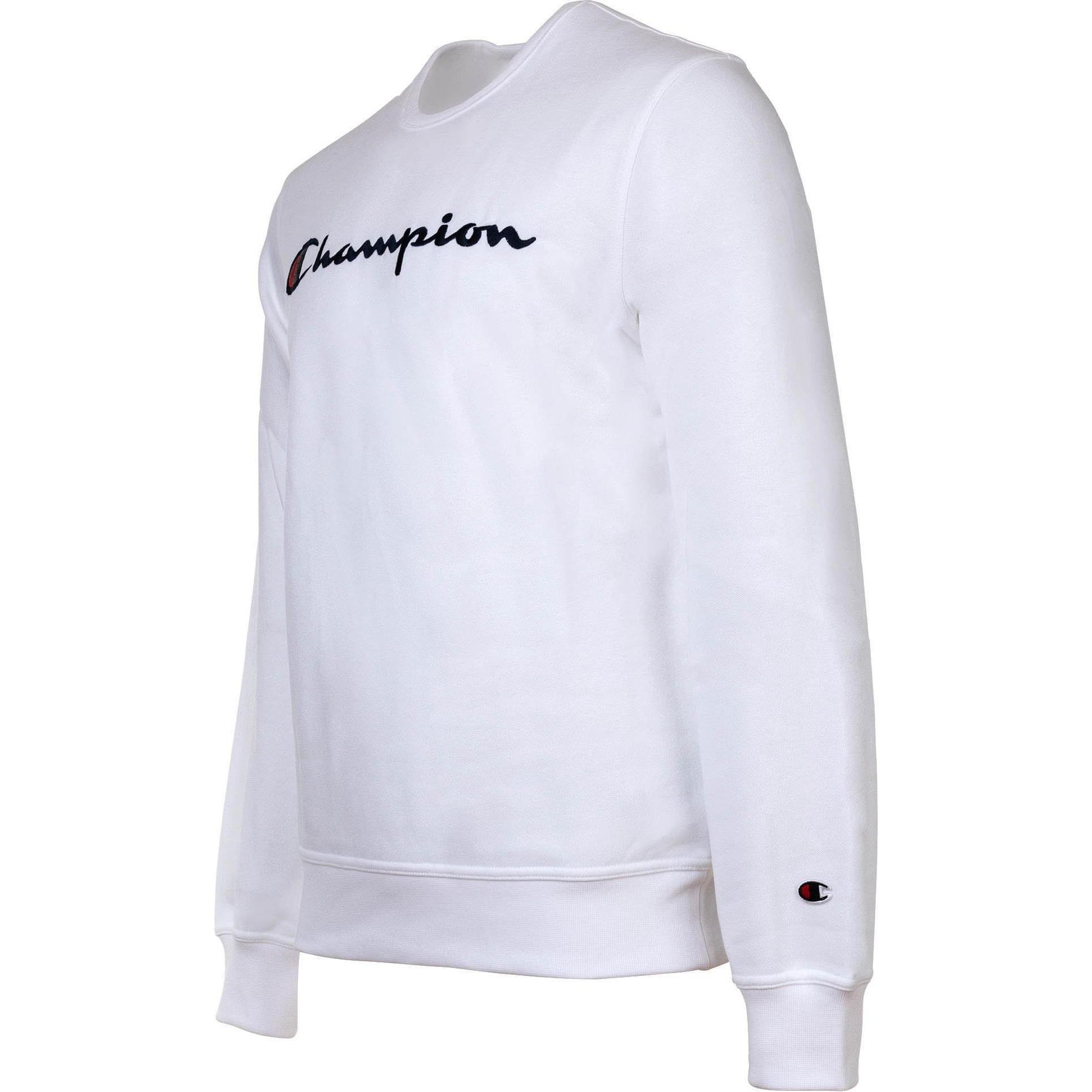 Thumbnail - Champion, Herren, Pullover, Sweatshirt Casual Locker sitzend Crewnneck Sweatshirt, Weiss, (M)