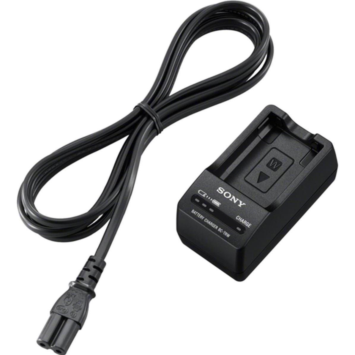 Sony Caricabatterie BC-TRW (Caricabatterie per fotocamere), Alimentatore fotocamera, Nero