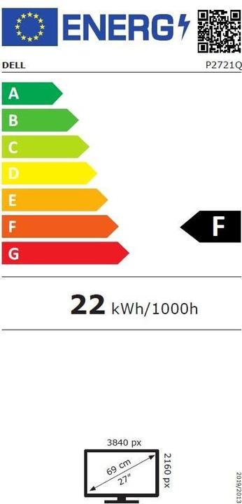 Energy Label Dell P2721Q (3840 x 2160 Pixels, 27")