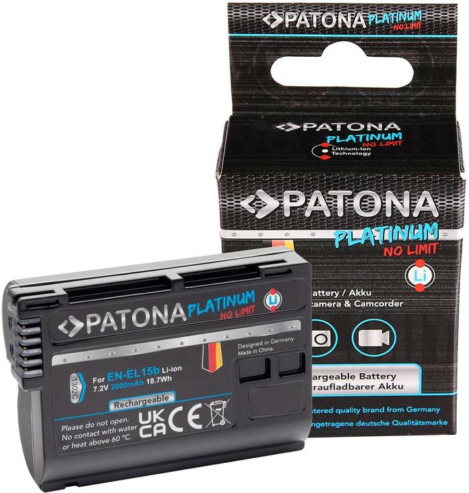 Actual product image Patona Platinum Battery EN-EL15, 2040 mAh/7.0V (Camera battery)