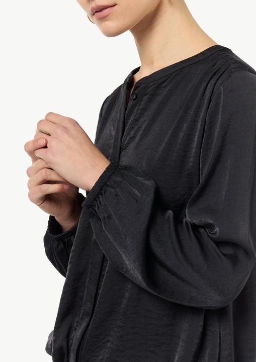 Image du produit Comma Bluse Satinblusenjacke mit gerafftem Bund (32)
