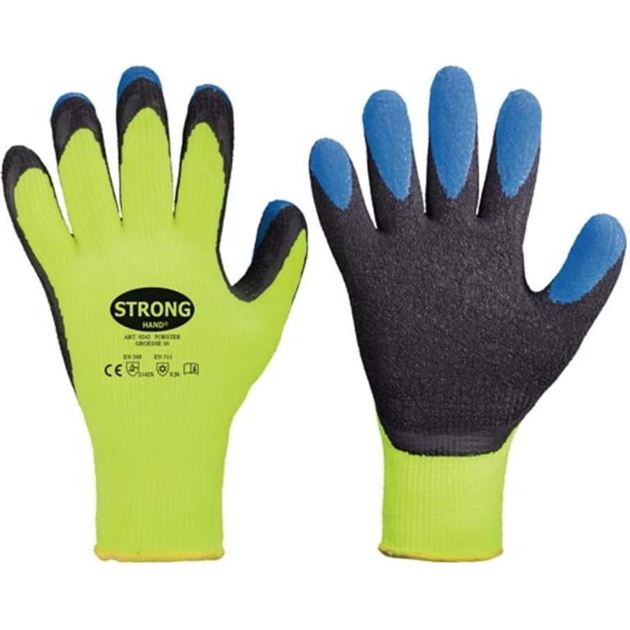 Stronghand, Schutzhandschuhe, Handschuhe Forster Grösse 9 neon-gelb/blau EN 388, EN 511 PSA-Kategorie II (9)
