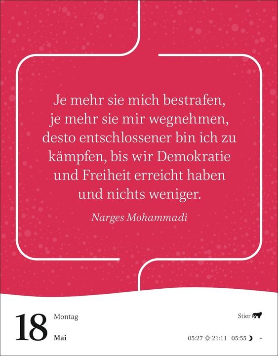 Produktbild Harenberg Starke Worte von starken Frauen Tagesabreisskalender 2026 (Deutsch)