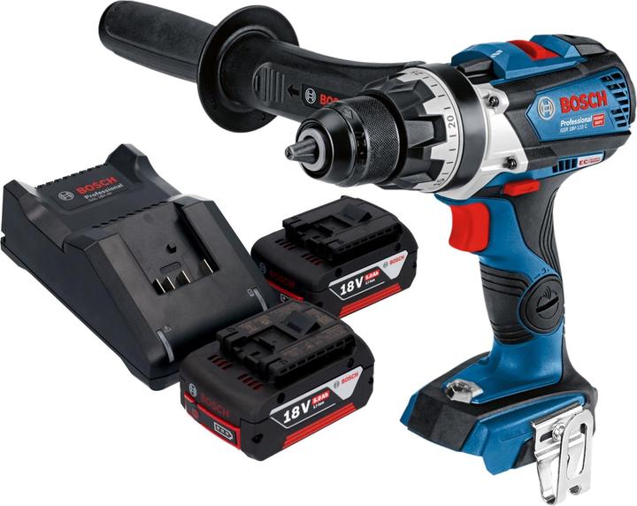Immagine prodotto Bosch Professional Bosch GSR 18V-110 C Professional Akku Bohrschrauber 18 V 110 Nm Brushless + 2x Akku 5,0 Ah + (Batteria ricaricabile)