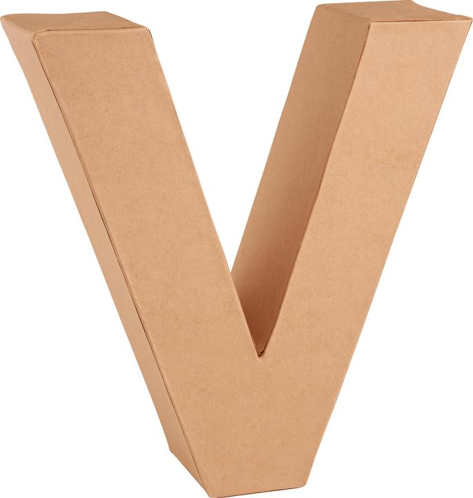 Actual product image Glorex Cardboard letter V 17,5X5,5cm