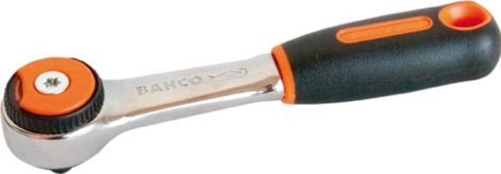 Produktbild Bahco 1/4"-Umschaltknarre mit rundem Knarrenkopf, 72 Zähnen und 5°-Rückschwenkwinkel, 120 mm