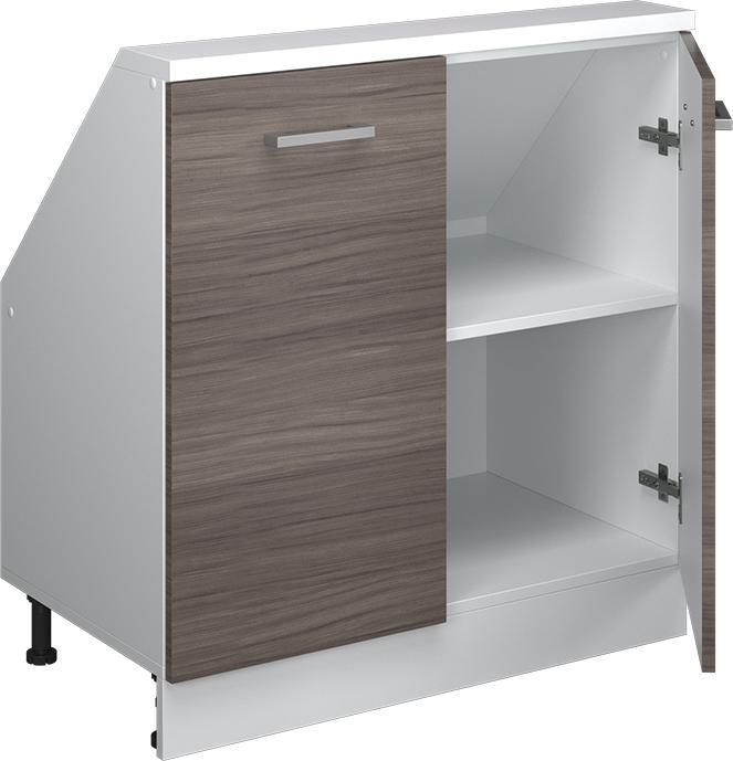 Produktbild Vichy Dachschrägenschrank Rion, Edelgrau/Weiss/Weiss, mit 2 Türen (46 x 46 x 81.60 cm)