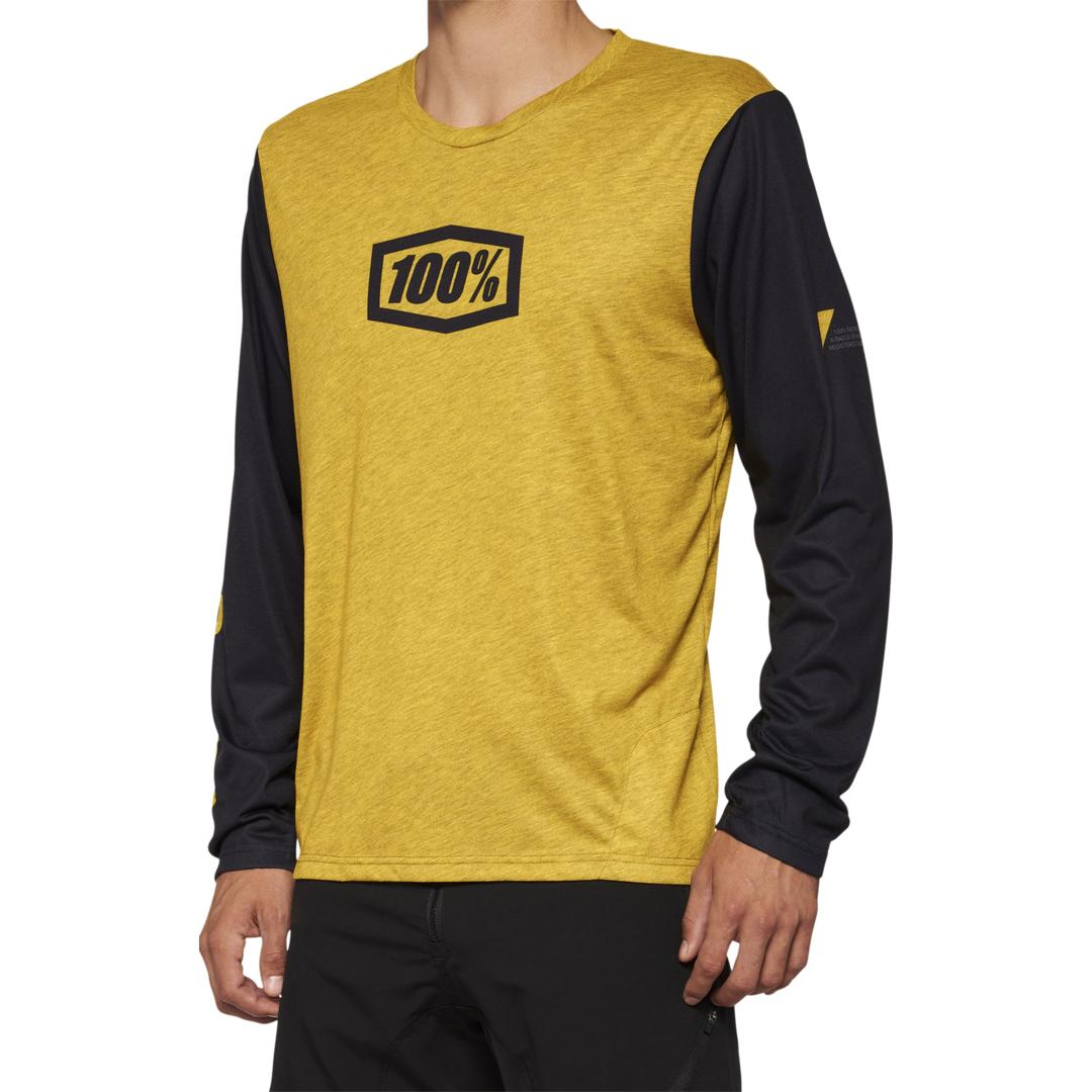 100%, Herren, Velotrikot, Airmatic Long Sleeve Jersey (S), Gelb, S