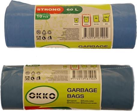 Okko Sacco Per Rifiuti Strong Blu 60l 10pz (10 x, 60 l)
