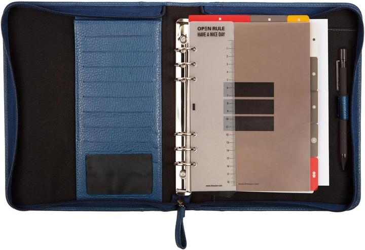 Image du produit Finocam Agenda Andrea Open Leather con Cerniera 2026 Panoramica Settimanale (A5, 1 semaine / 2 pages)